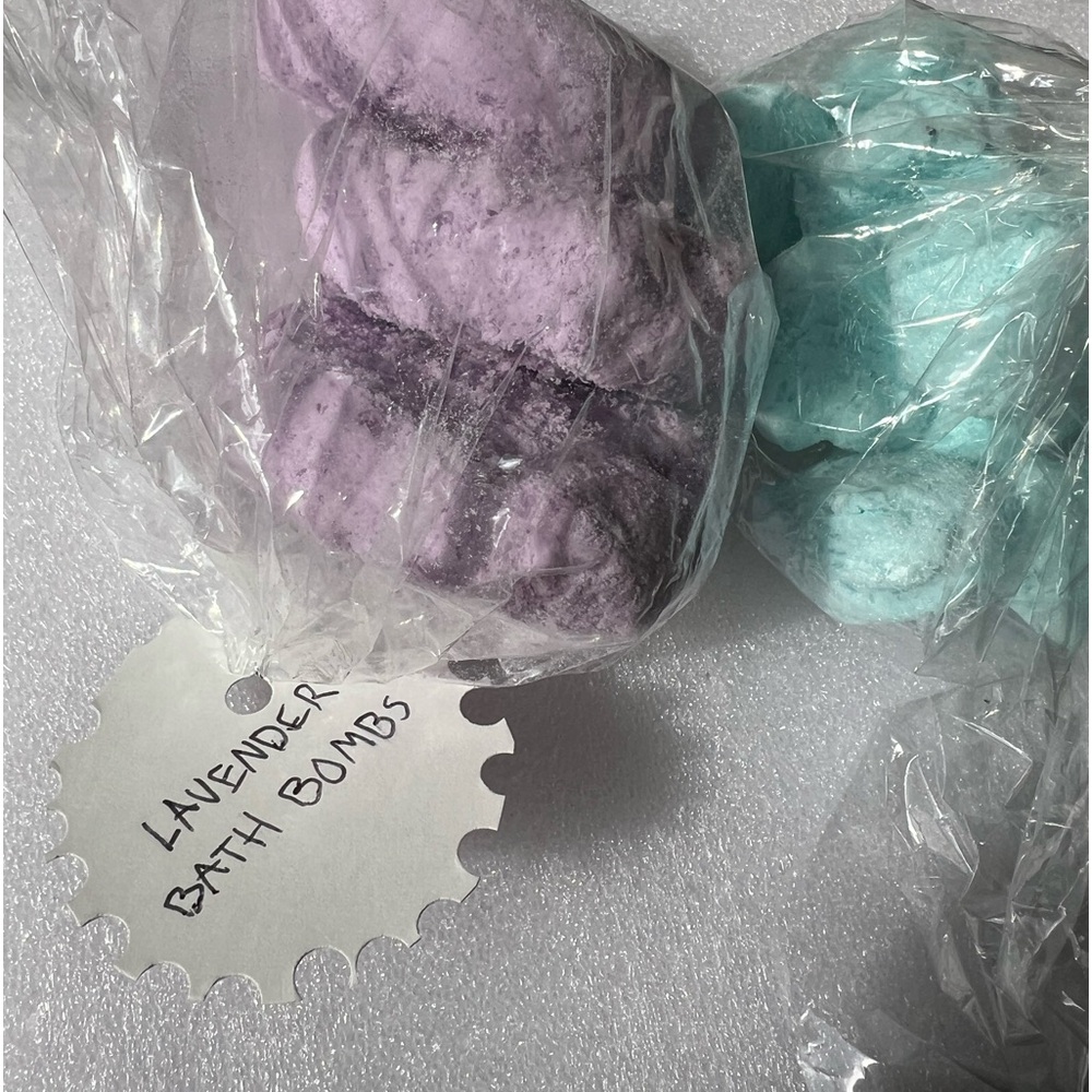 MIXED FIZZIES Cup!  LAVENDER BATH BOMBS EUCALYPTUS, TEATREE OIL SINK/BATH BOMB - Picture 7 of 12
